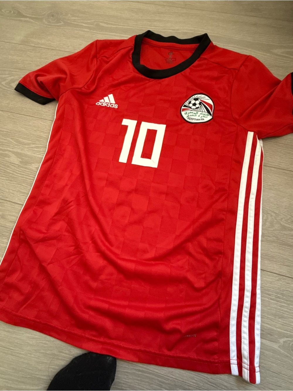 adidas Mohammed Salah Soccer Jersey with #10 and Team Crest